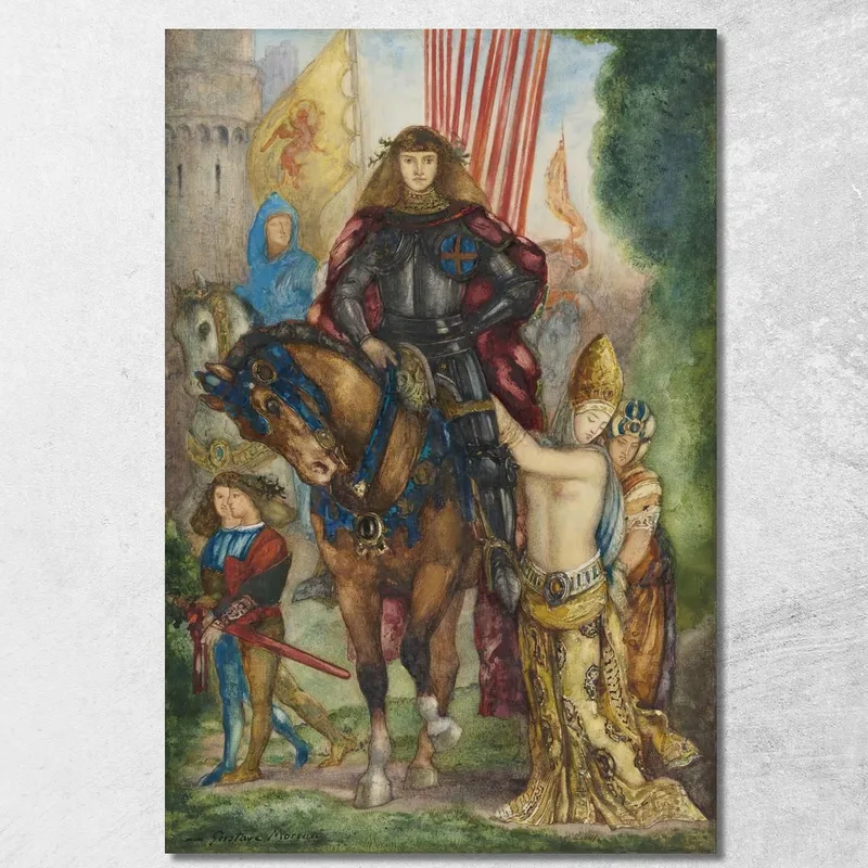 Reiter E Prigionieri Gustave Moreau quadro stampa su tela