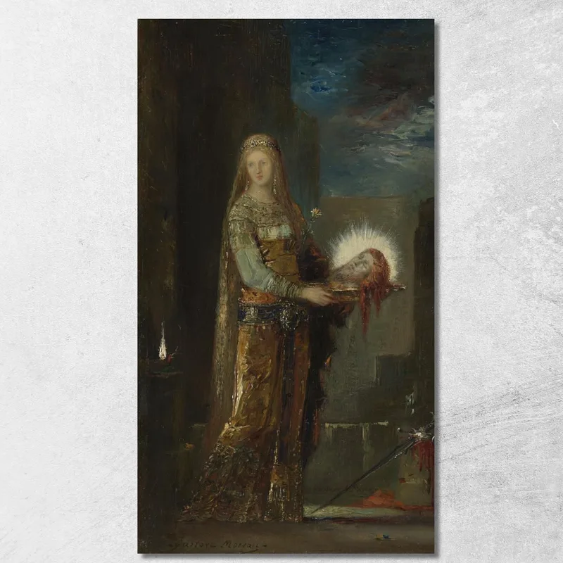 Salomè Con La Testa Di Giovanni Battista Gustave Moreau quadro stampa su tela