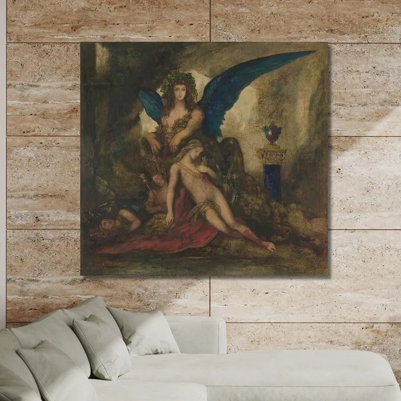Esfinge En Una Gruta Poeta Rey Y Guerrero Gustave Moreau