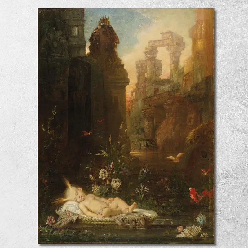 Il Bambino Mosè Gustave Moreau quadro stampa su tela