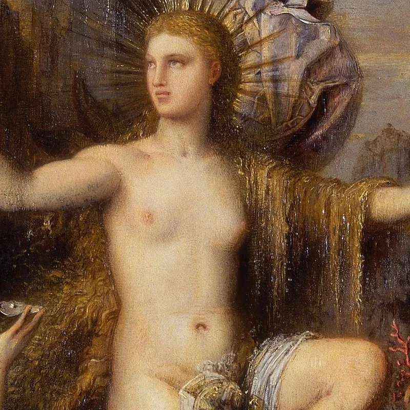 Venus Rising From The Sea Gustave Moreau