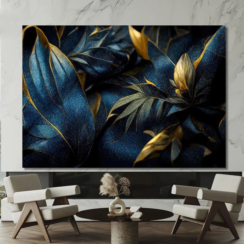 Pintura De Acuarela Floral Con Elementos Botánicos Lujosos Pintura De Flores Abstractas Modernas
