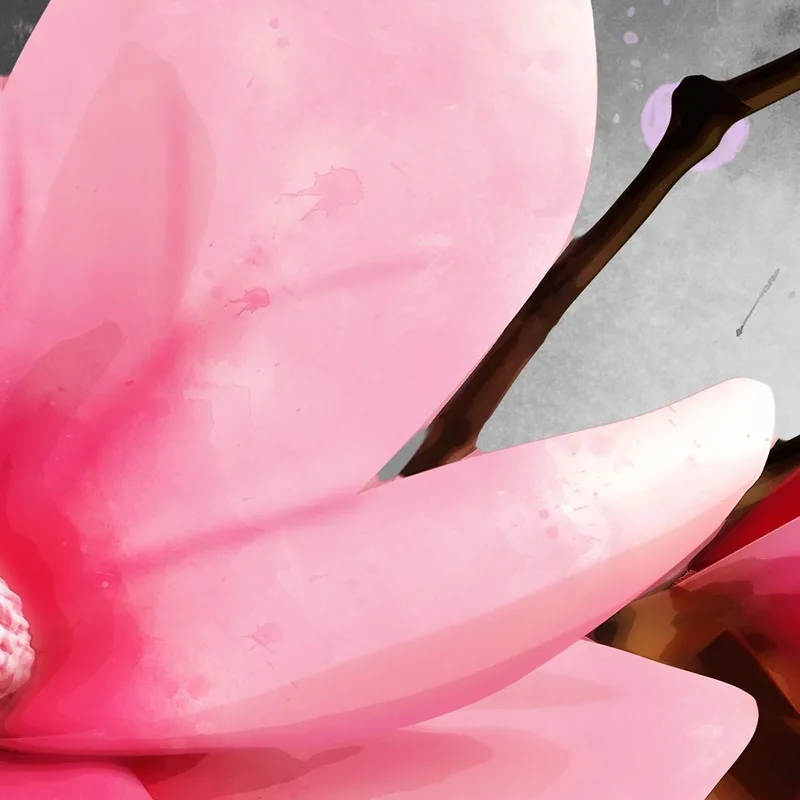 Fleur Rose Peinture Fond Abstrait Moderne Peinture Moderne Fleurs Abstraites