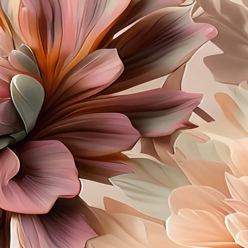 Pintura De Flores Rosas Y Beige Acuarela Vintage Pintura De Flores Abstractas Modernas