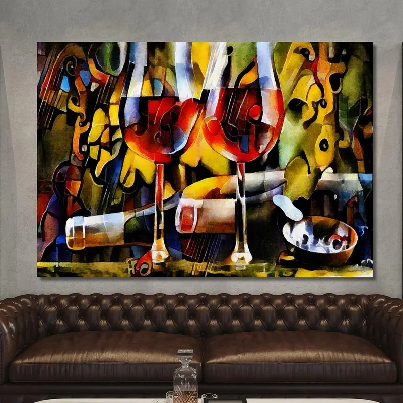 Quadro Moderno Arte E Vino Un Connubio Perfetto