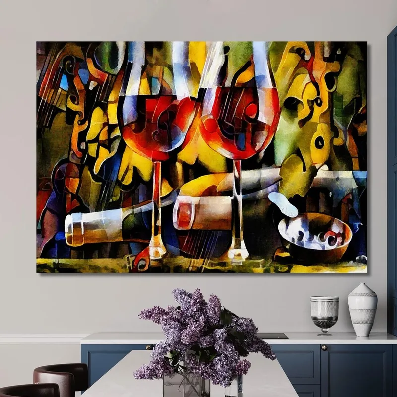 Quadro Moderno Arte E Vino Un Connubio Perfetto