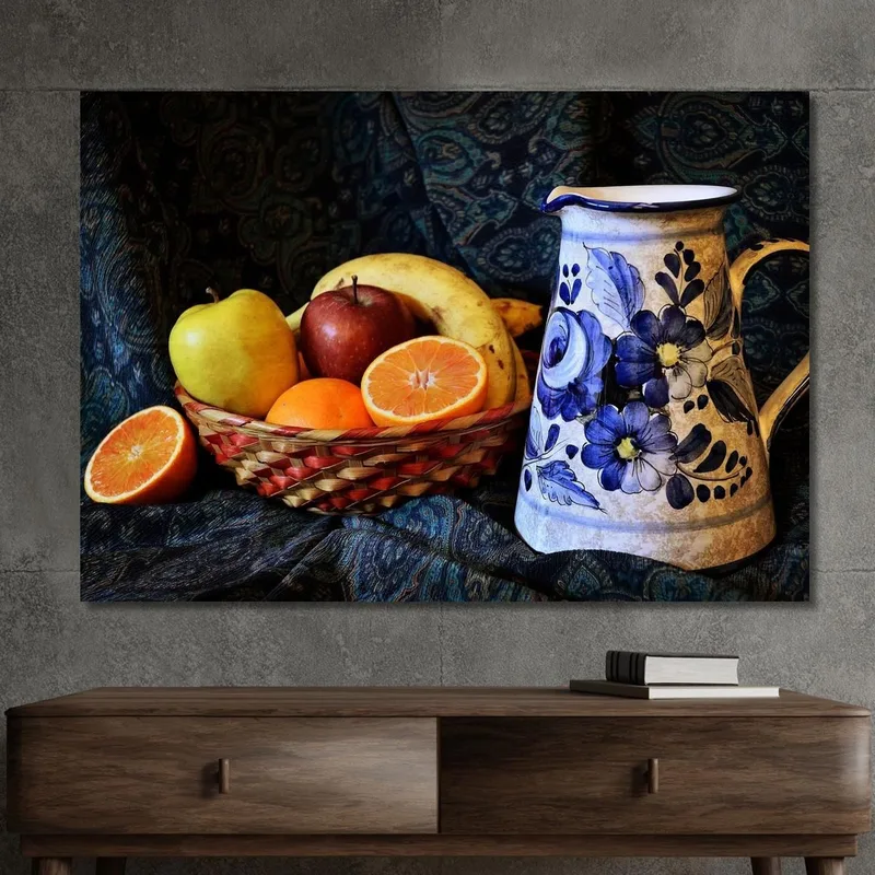 Cuadro Moderno Cesta De Frutas