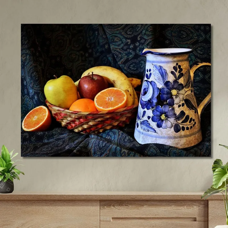 Cuadro Moderno Cesta De Frutas