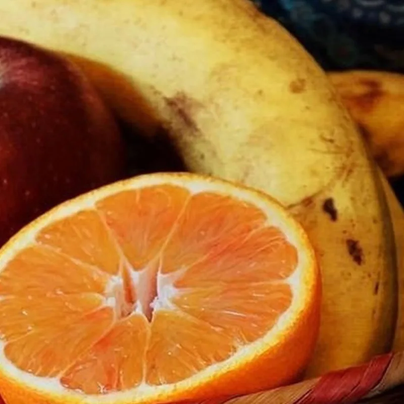 Cuadro Moderno Cesta De Frutas