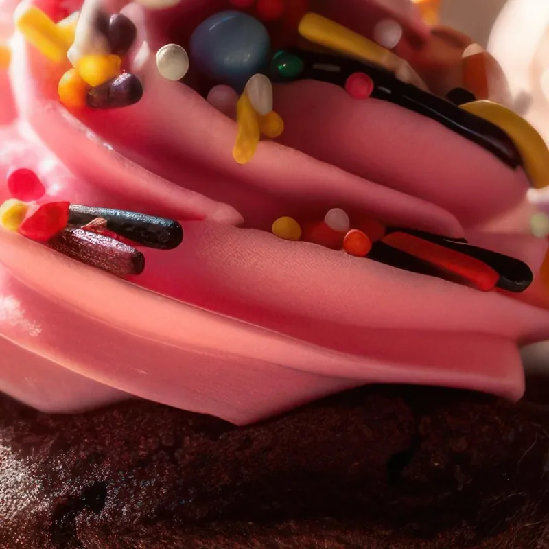 Moderne Malerei Bunte Cupcakes Mit Zuckerguss Und Zucker Dekorationen
