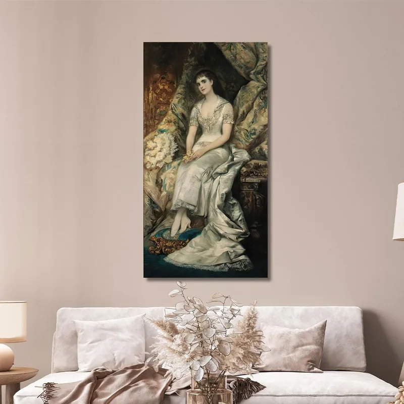 Ritratto Di Una Donna Seduta, Forse La Contessa Bianca Teschenberg Hans Makart