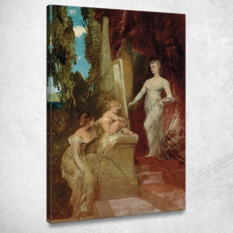Alegoría De La Pintura Hans Makart cuadro en lienzo