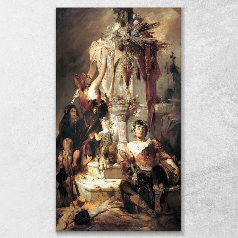 Antica Scena Della Vittima Hans Makart