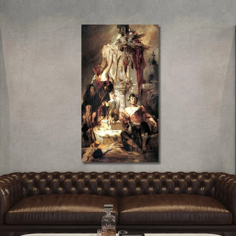 Antica Scena Della Vittima Hans Makart