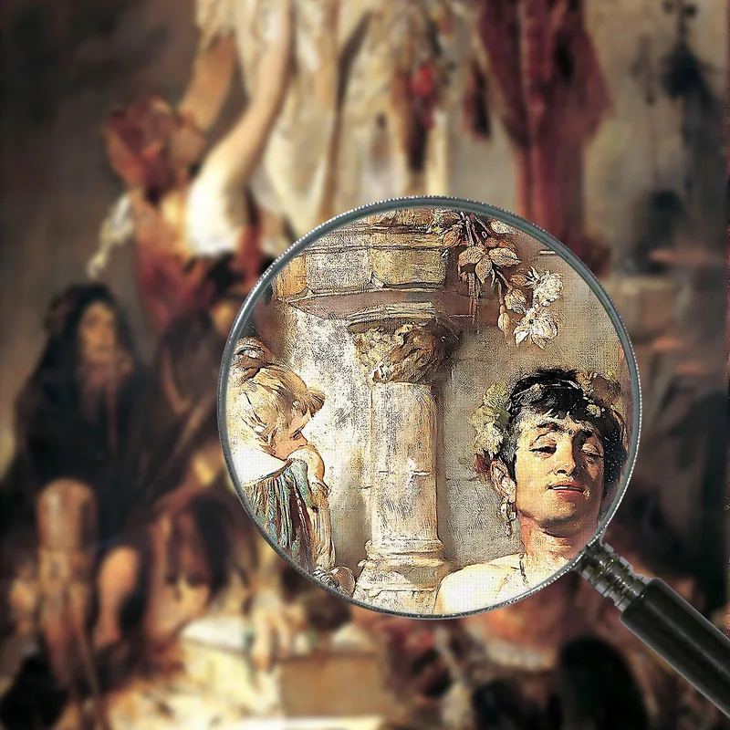 Antica Scena Della Vittima Hans Makart