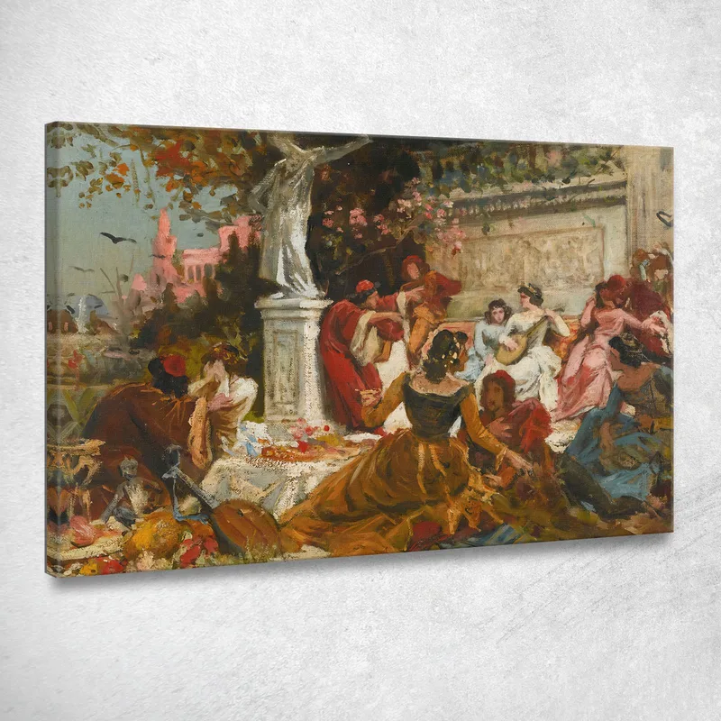 Banquete En Un Parque Hans Makart cuadro en lienzo