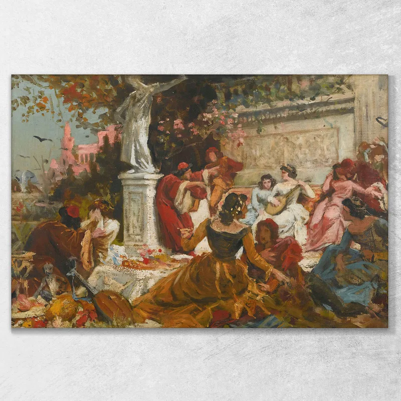 Banquet In A Park Hans Makart