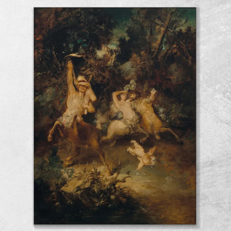Centauri Nella Foresta Hans Makart