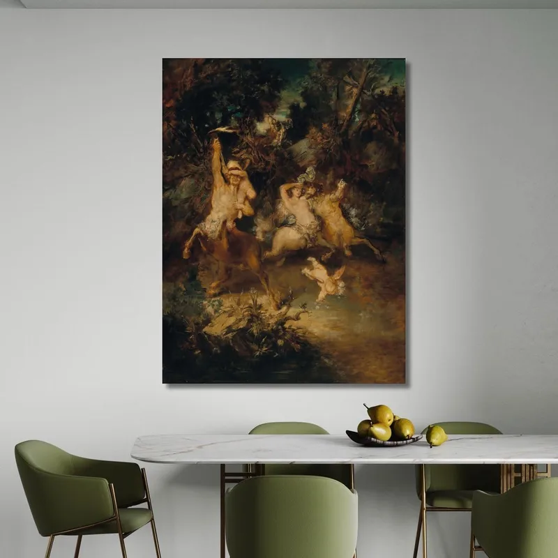 Centauri Nella Foresta Hans Makart