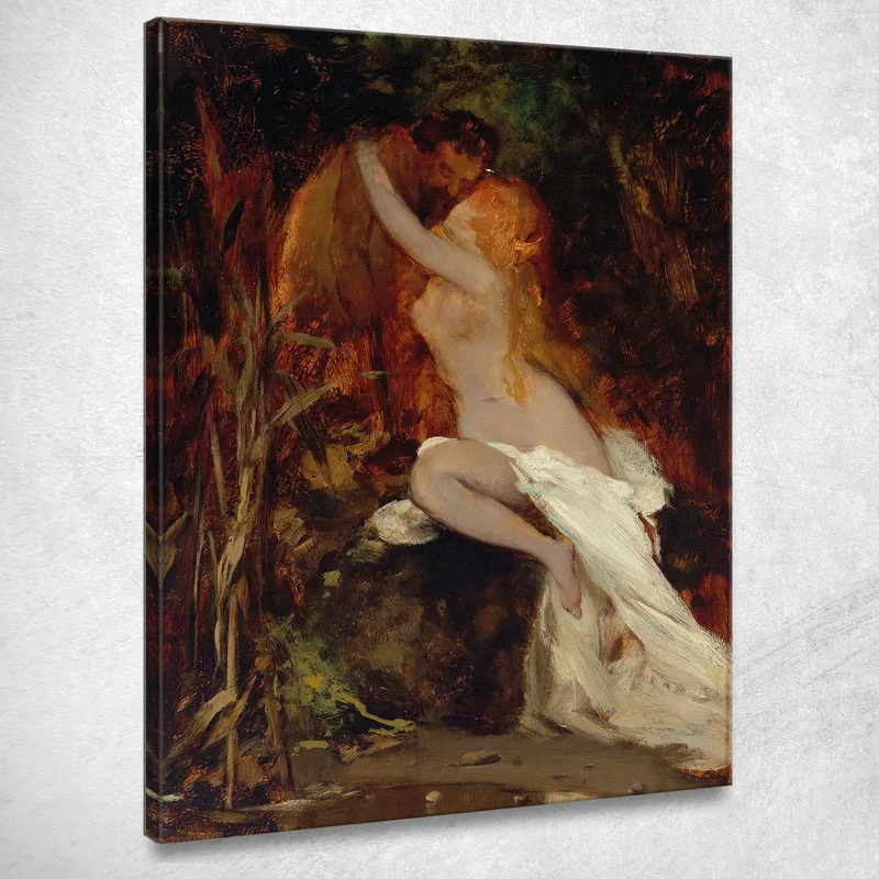 Fauno Y Ninfa Hans Makart cuadro en lienzo