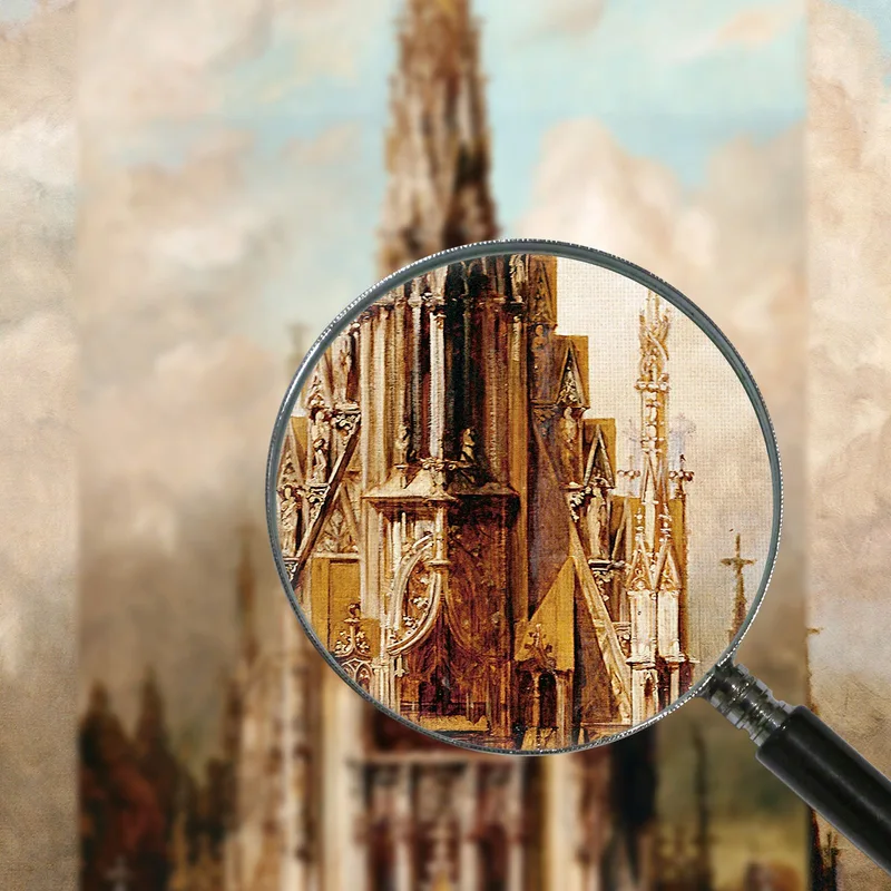 Gothic Burial Church Of St. Michael Tower Façade Hans Makart
