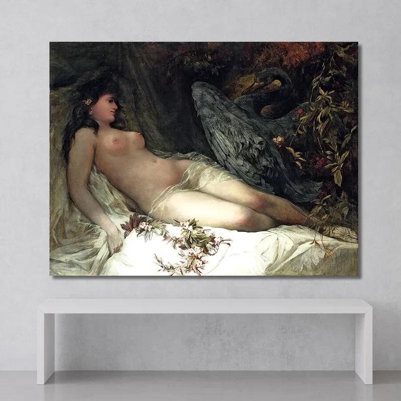 Leda And The Swan Hans Makart