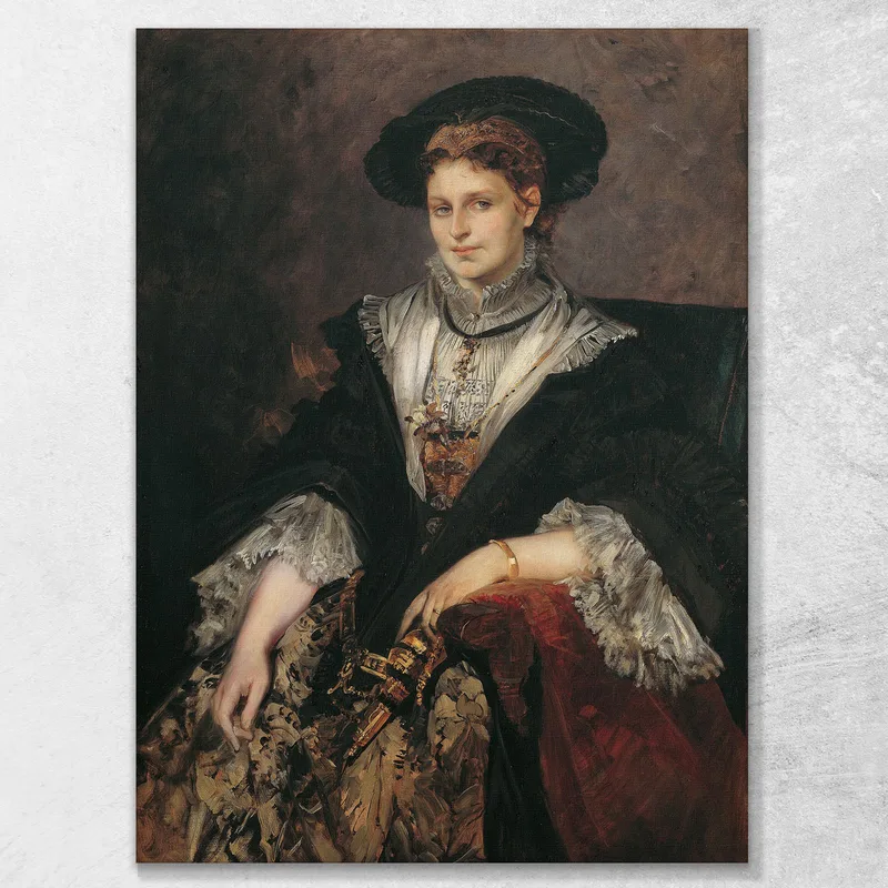 Portrait Of Bertha Von Piloty Hans Makart