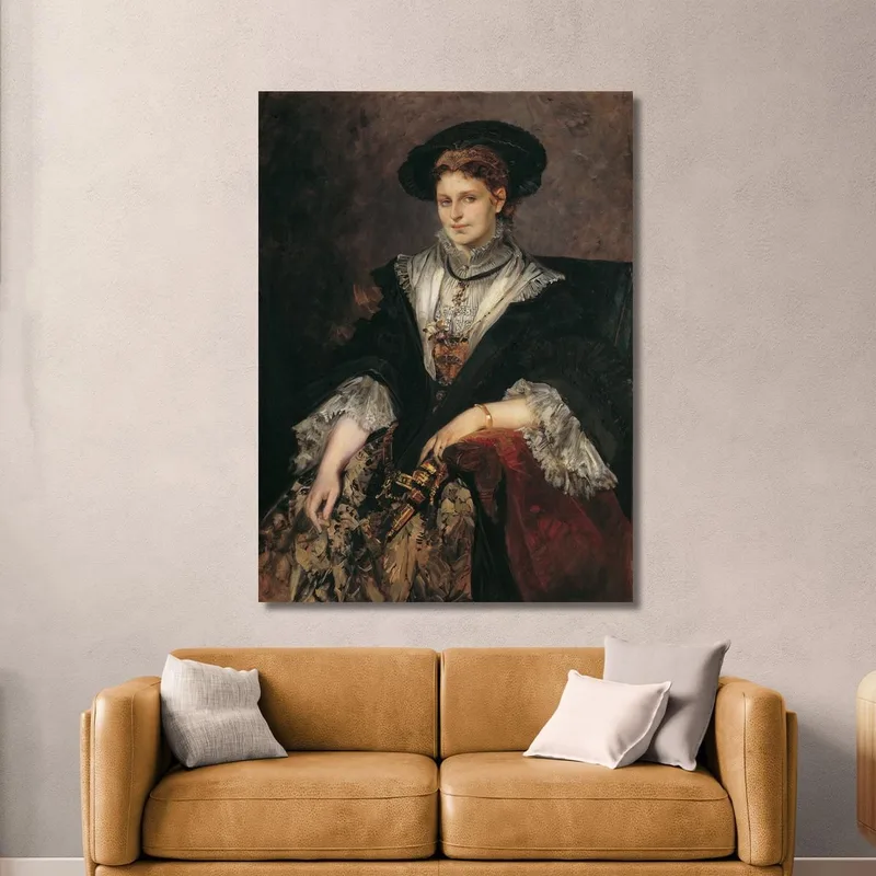 Portrait Of Bertha Von Piloty Hans Makart