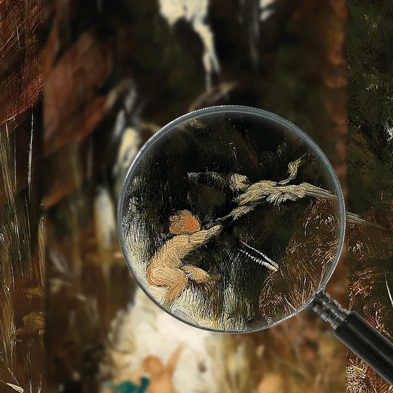 Putti In Der Nähe Eines Waldbaches Hans Makart