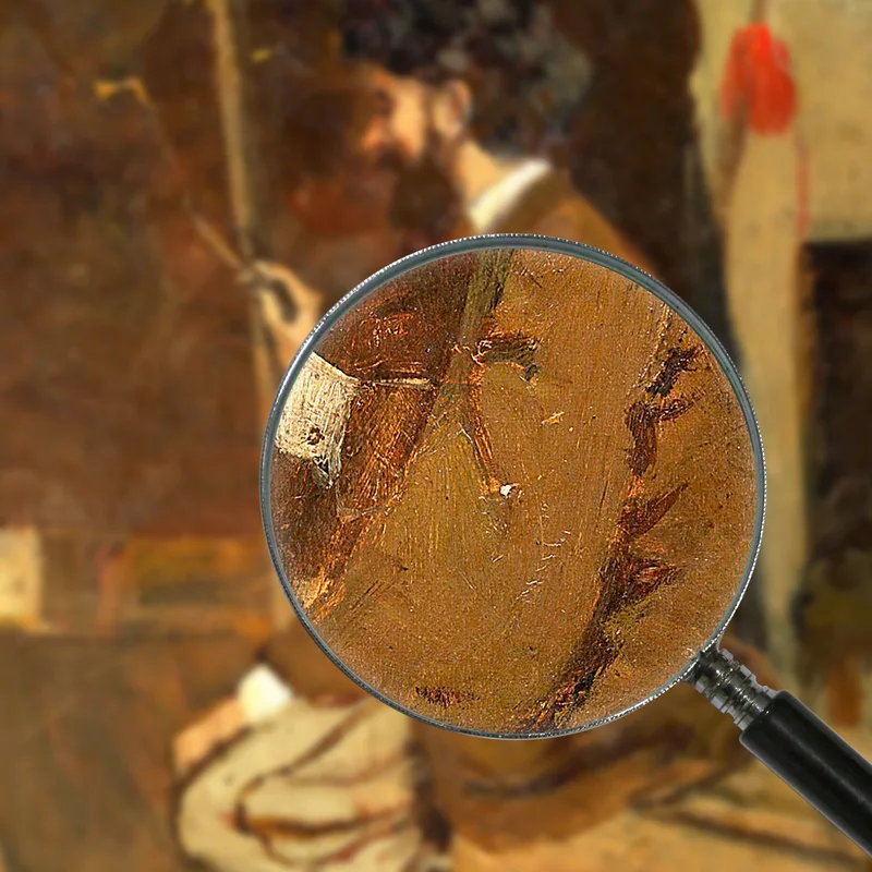 Self-Portrait Hans Makart In Front Of Easel Hans Makart