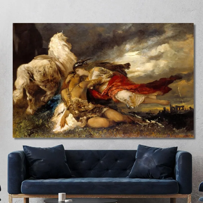 Valkyrie And A Dying Hero Hans Makart