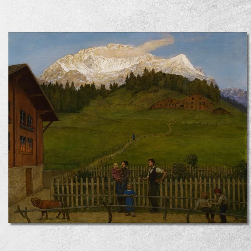 Abend In Der Schweiz Ii Hans Thoma drucken auf leinwand