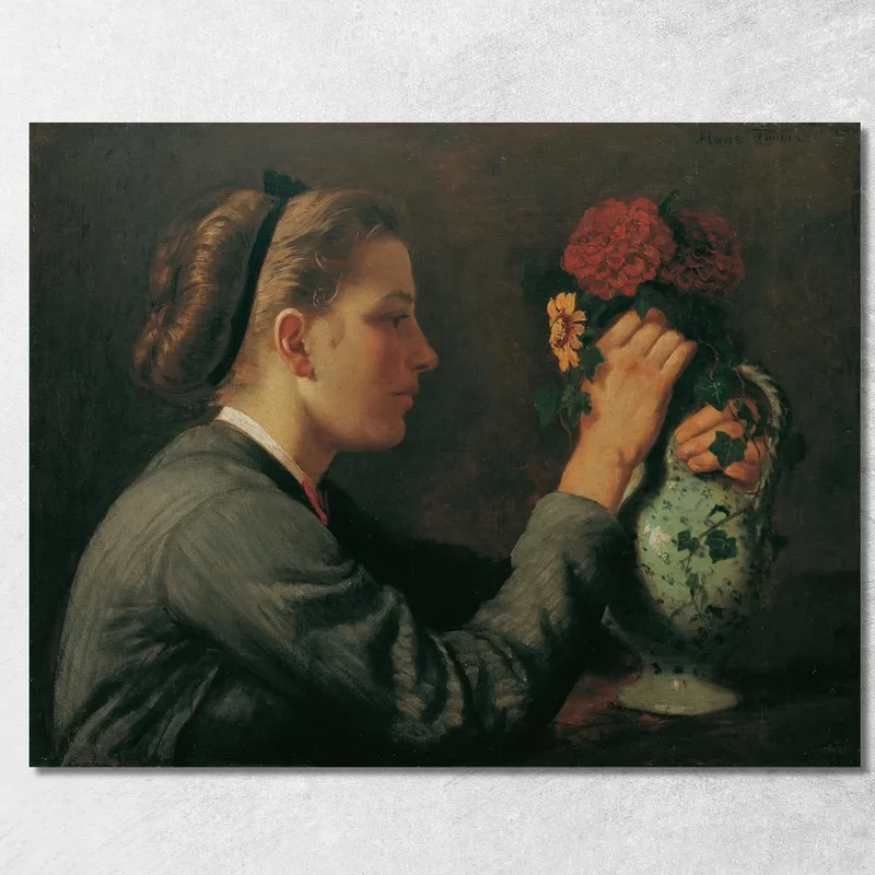 Agathe Thoma, Die Schwester Des Künstlers Hans Thoma drucken auf leinwand