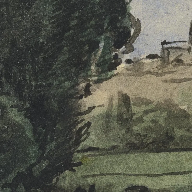 At The Edge Of The Forest. Rider On A Path Facing Inwards Hans Thoma