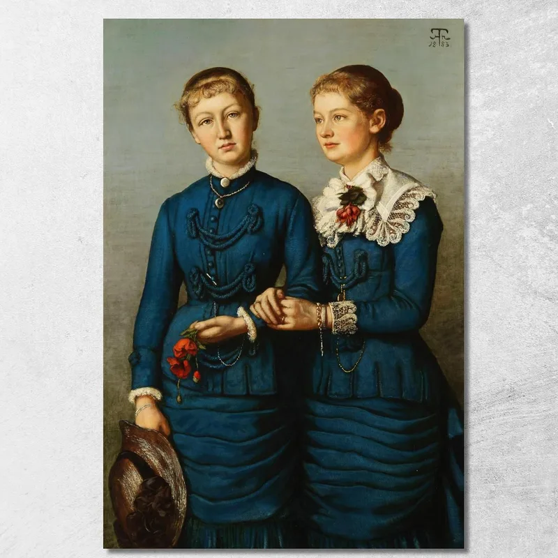 Bildnis Der Beiden Töchter Der Familie Haag Hans Thoma drucken auf leinwand