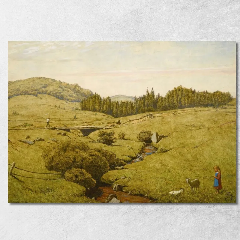 Schwarzwaldlandschaft Hans Thoma drucken auf leinwand