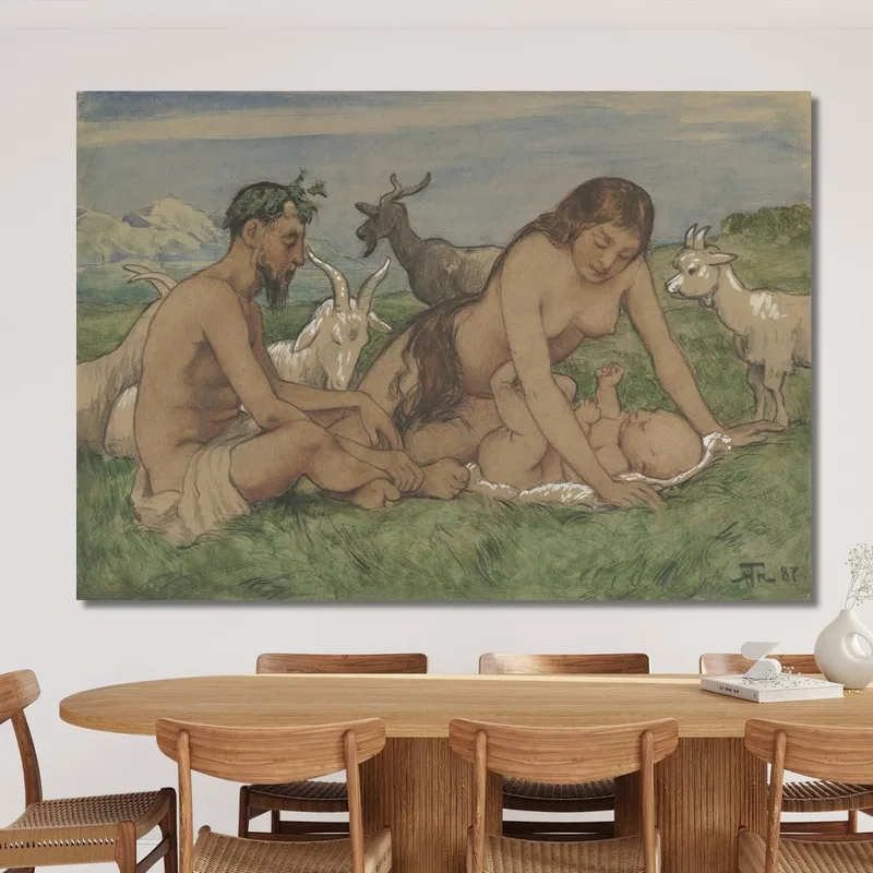 Familie Der Faune Hans Thoma