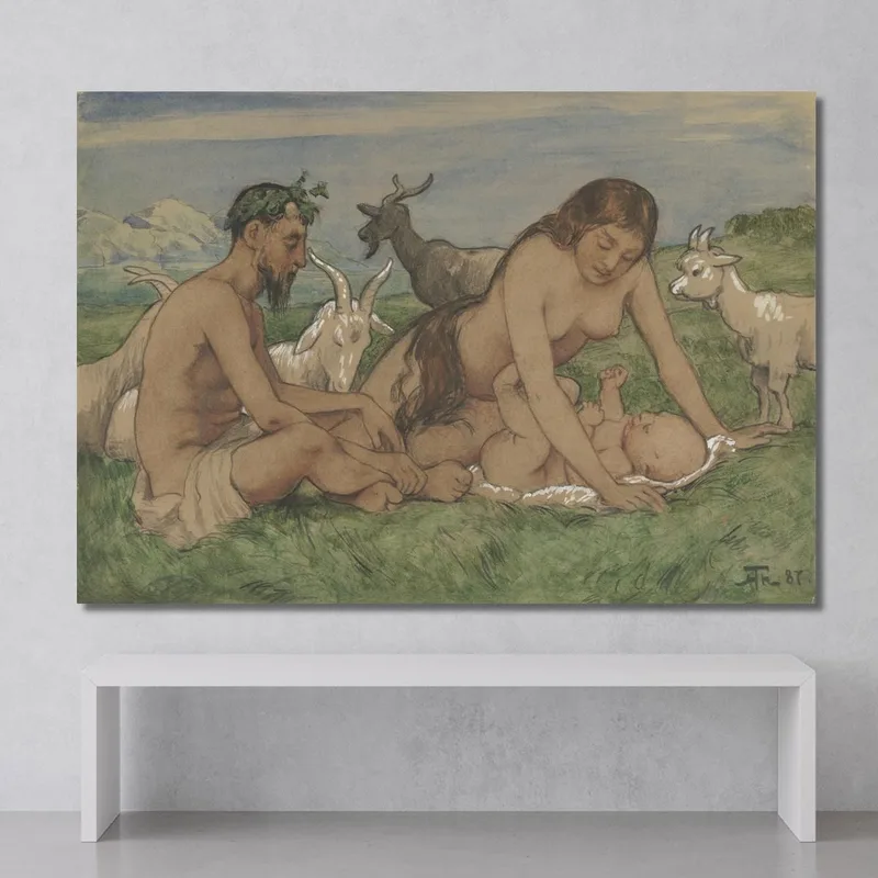 Familie Der Faune Hans Thoma