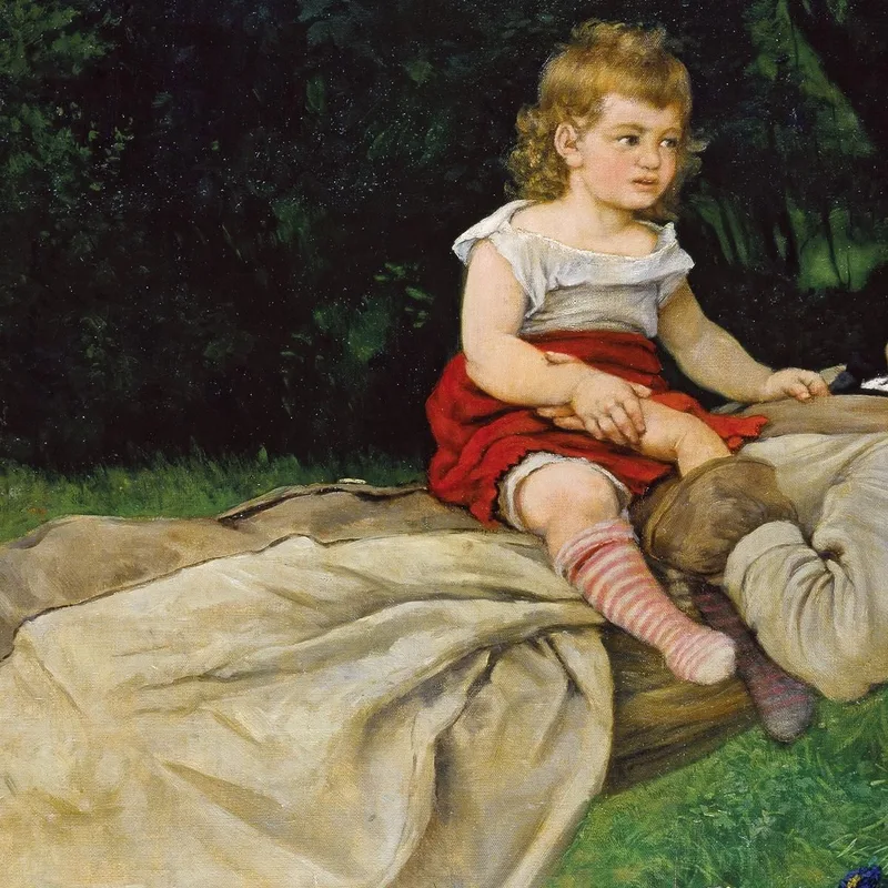 In The Hammock Hans Thoma