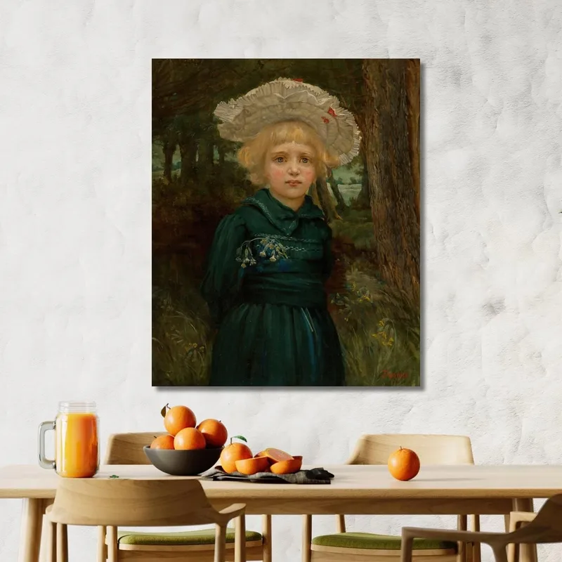Bildnis Eines Mädchens In Grünem Kleid Hans Thoma