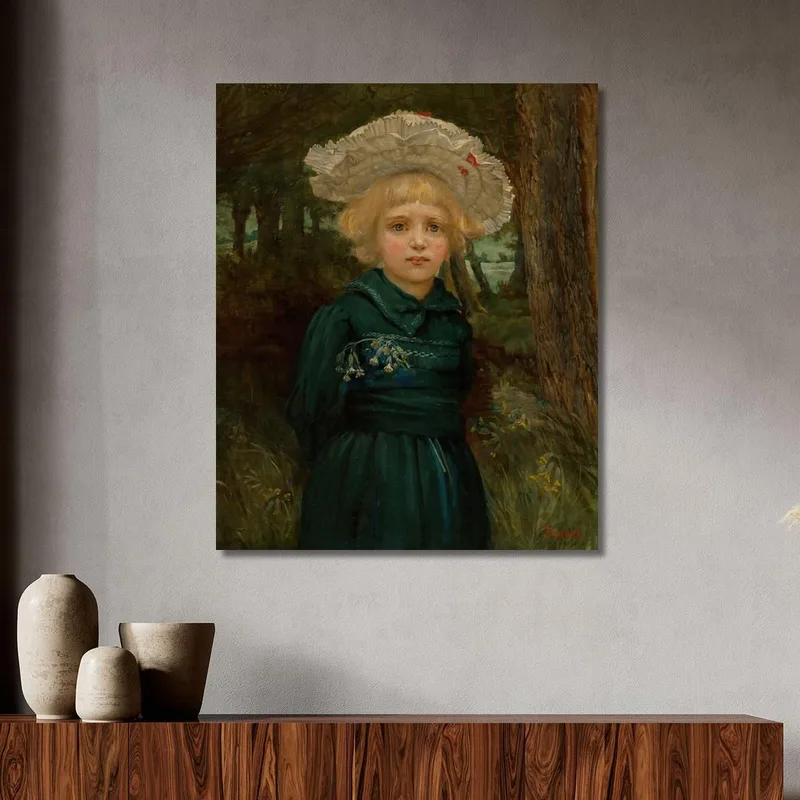 Bildnis Eines Mädchens In Grünem Kleid Hans Thoma