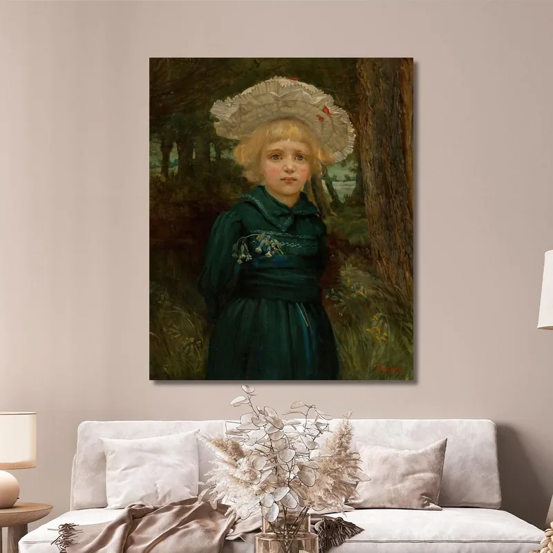 Bildnis Eines Mädchens In Grünem Kleid Hans Thoma