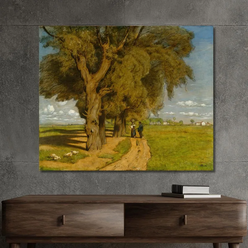 Sommerlandschaft Bei Karlsruhe Hans Thoma