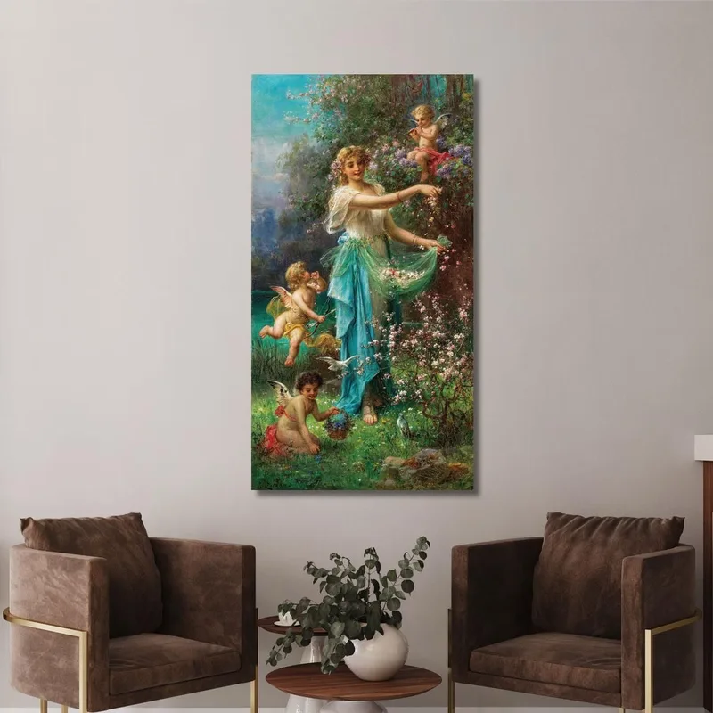 Allegoria Della Primavera Con Cupido Hans Zatzka