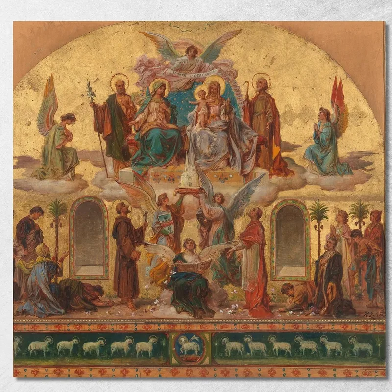 Bozza Per Il Quadro Principale Eseguito In Grandi Dimensioni Hans Zatzka quadro stampa su tela