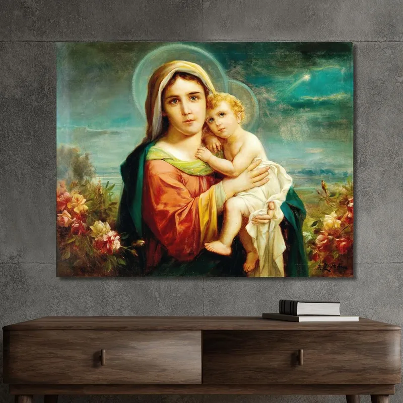 Madonna And Child Hans Zatzka