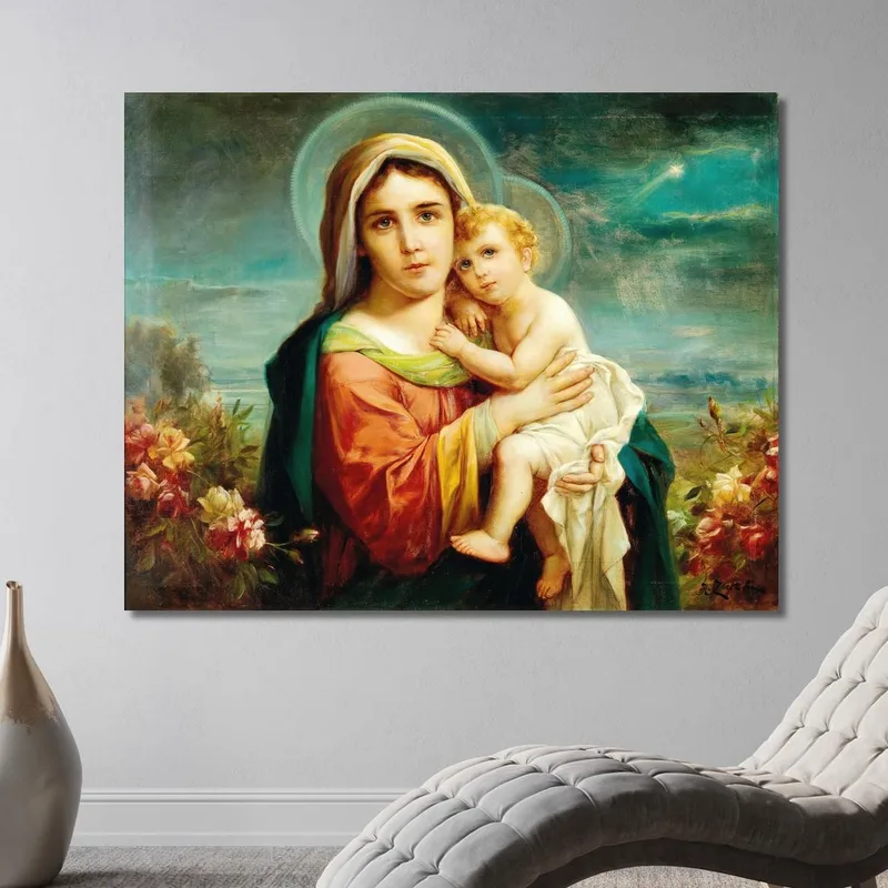 Madonna And Child Hans Zatzka