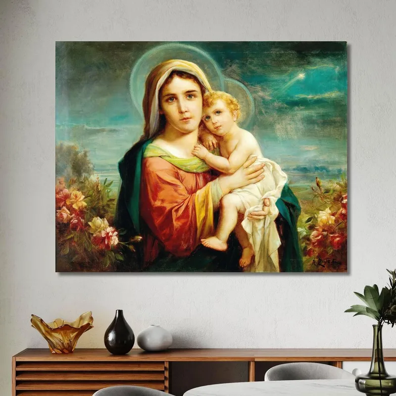 Madonna And Child Hans Zatzka
