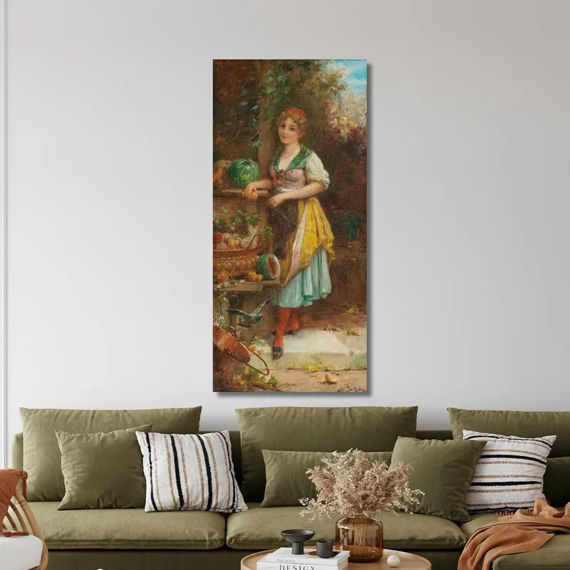 Chica Con Rico Frutero Hans Zatzka