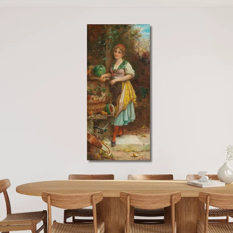 Chica Con Rico Frutero Hans Zatzka